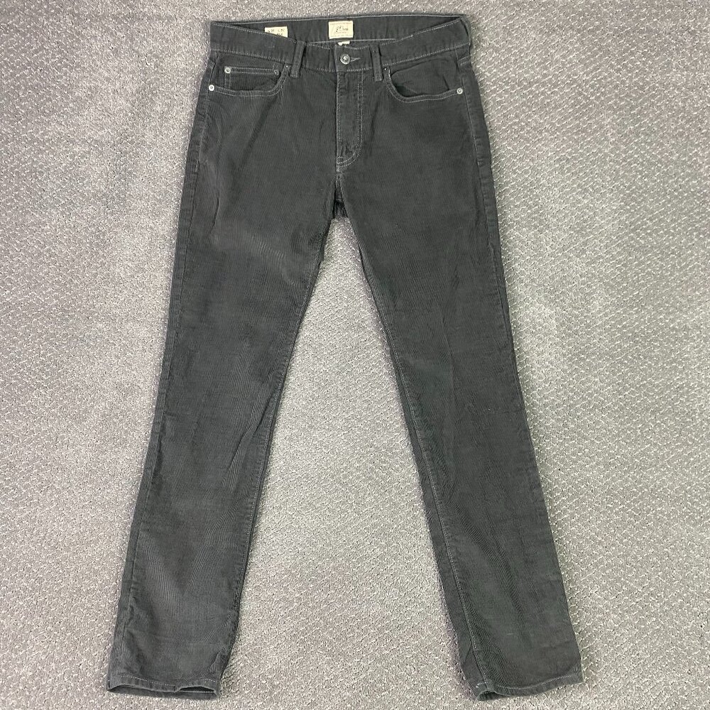 J. CREW Corduroy Pants Men's 31 x 32 Fits 32 x 31 Gray 484 Stretch J.CREW